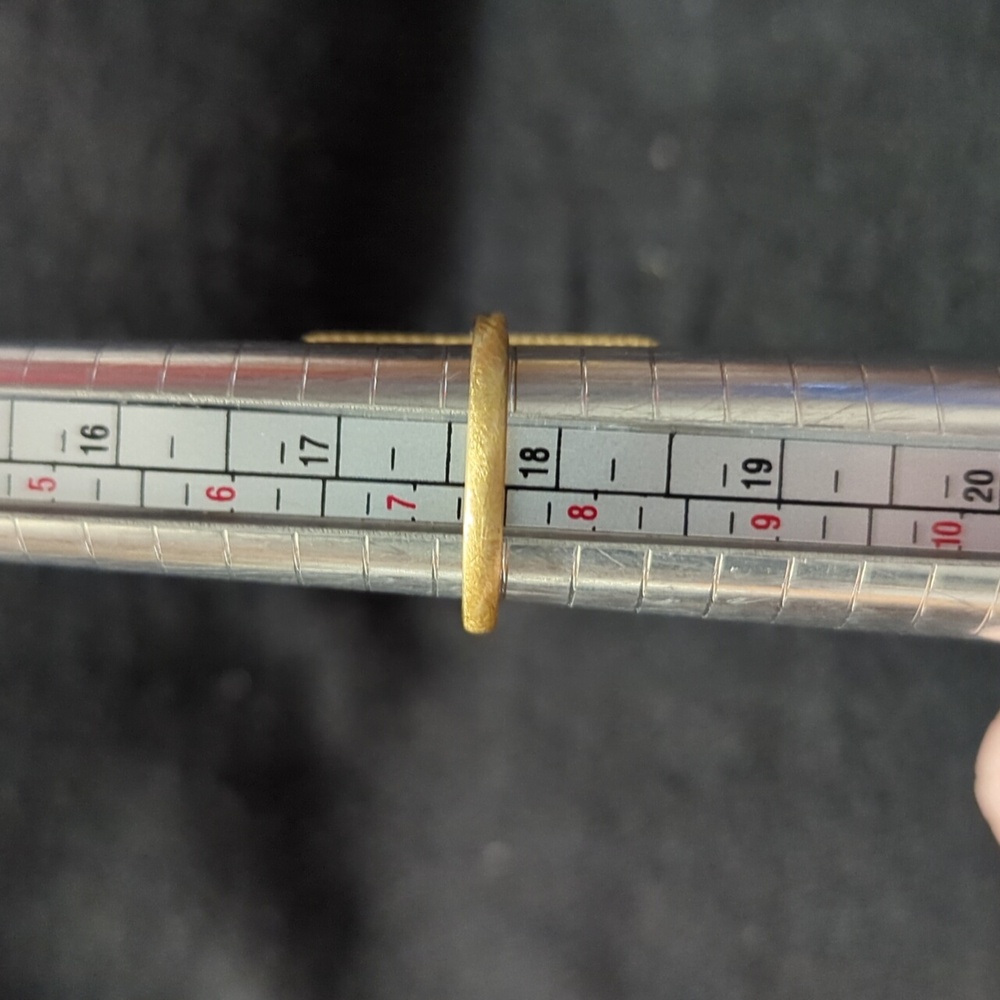 Solid Brass Clear Cz Split Rectangle Statement Ri… - image 6